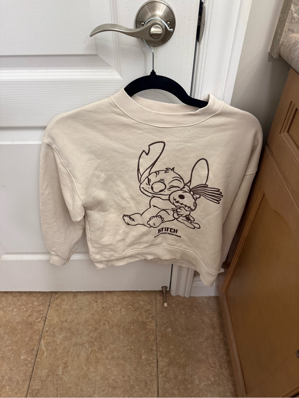 Zara Cream Stitch Graphic Sweatshirt for Kids size 11-12